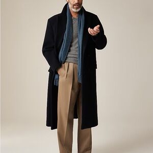 J. Crew the New York Wool double breasted overcoat Men's Navy Trench Coat